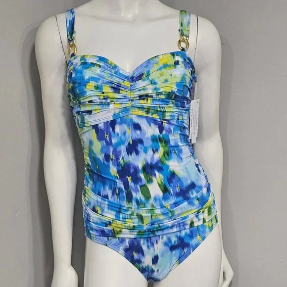 Bleu by Rod Beattie Life's A Beach Shirred Underwire One-Piece Swimsuit